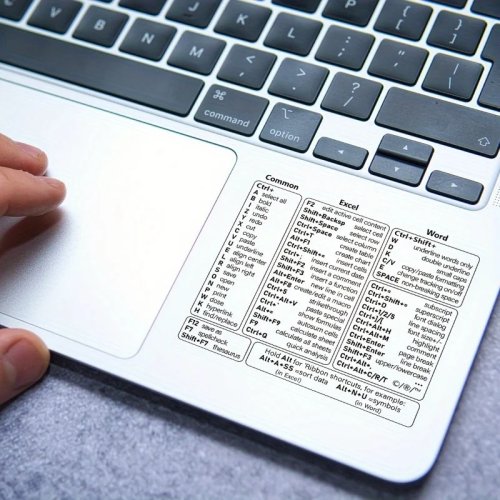 1 Set Vinyl Self-Adhesive Keyboard Shortcut Stickers | Quick Reference for Windows, Excel, Word & Office Software