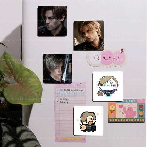 Resident Evil 4 Leon Kennedy Square Fridge Magnet - Kitchen Refrigerator Decor, Travel Souvenir Gift