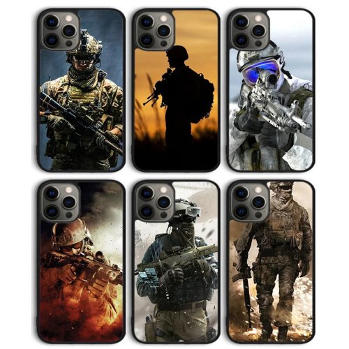 Militär Soldat Armee Handyhülle Back Cover für iPhone 17 Air 16 15 14 13 11 12 Pro Max Plus