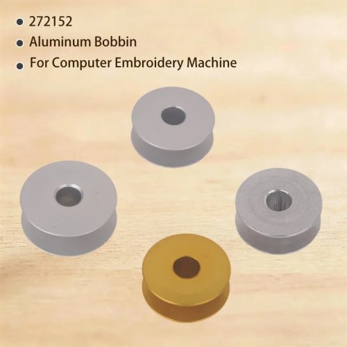 10 un. 272152a bobinas de alumínio 1,6x/2x, diâmetro 2,3 cm/2,5 cm para máquina de bordar computorizada