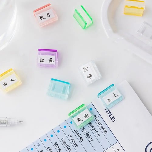 Candy Color Plastic Push Clips – Multi-Purpose Paper & File Clamps for Stationery