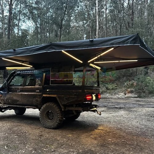 Toldo de carro 270° autoportante impermeável com paredes laterais para 4x4 todo-o-terreno