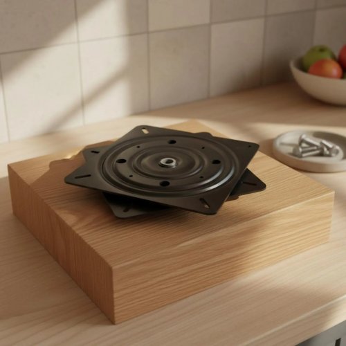 Barhocker-Drehplatte 360° mit Kugellager, hohe Tragkraft, flacher und leiser Drehmechanismus
