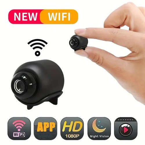 Cámara Mini X5 1080P Visión Nocturna Clara, Ligera, Portátil, Cámara de Vigilancia Inalámbrica Premium con Detección de Movimiento