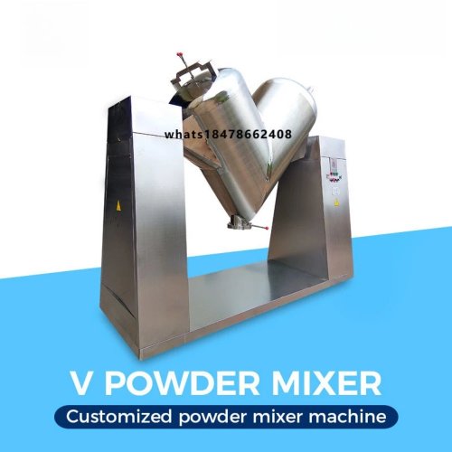 Custom Stainless Steel V-Type Powder Mixer - High-Efficiency Dry Powder Blending Machine with Gentle Anti-Crush Granule Mixing