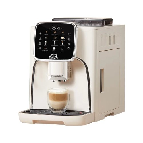 10-Drink One-Touch Fully Automatic Coffee Machine with Cappuccino & Dual Cup