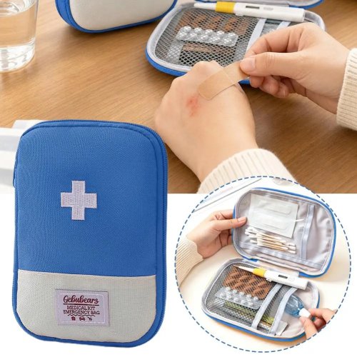 Large Capacity Portable First Aid Kit Bag, Emergency Medical Storage Organizer for Home, Car, Travel, Camping, Outdoor