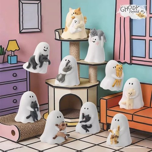 9 pièces Petite Décoration Fantôme Mignonne, Style Doux et Mignon, Gravure Détaillée et Durable, Décoration de Bureau pour Halloween.