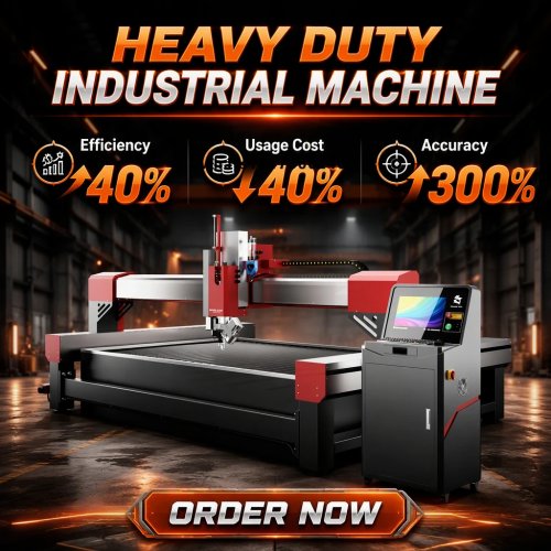 CNC Waterjet Cutting Machine for Glass, Ceramic, Stone, and Metal with 5-Axis Head, Precision ±0.1mm, OEM/ODM