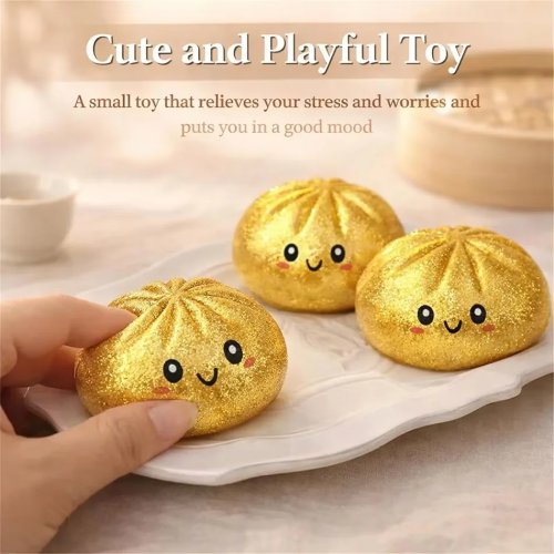 ของเล่น Squishy Dumpling กลิตเตอร์ Blind Box, ของเล่น Fidget ซ่อนกลิตเตอร์ทองหายากมาก, ลูกบอลบีบคลายเครียด Sensory นุ่ม ของขวัญ