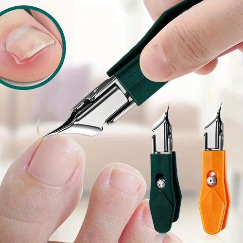 Gunting Kuku Kaki Miring Stainless Steel Profesional untuk Kuku Cantengan, Bukaan Lebar