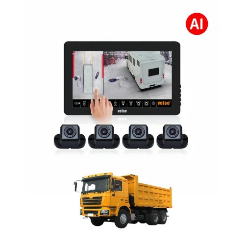 Sistema de câmara 360° com IA para camião, autocarro, caravana, autocaravana - Visão envolvente e segurança