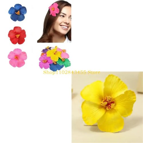 Artificial Flower Hair Clip in Bright Colors for Bride and Wedding Photography