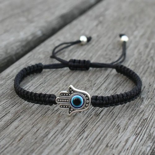 Geflochtenes Hamsa-Hand & Türkischer Böser Blick Armband für Herren Damen – Spiritueller Schmuck