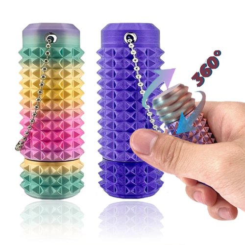 Little Ouchies Fidget Pocket Mini Spiky Grippie Stim Schlüsselanhänger gegen Angst & positives Geschenk