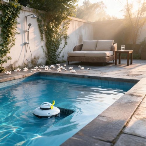 Lydsto Robot Limpiafondos Inalámbrico Doble Motor, Potente Succión, Escalada Automática de Paredes, Aspiradora y Cepillo para Albercas Enterradas y Elevadas