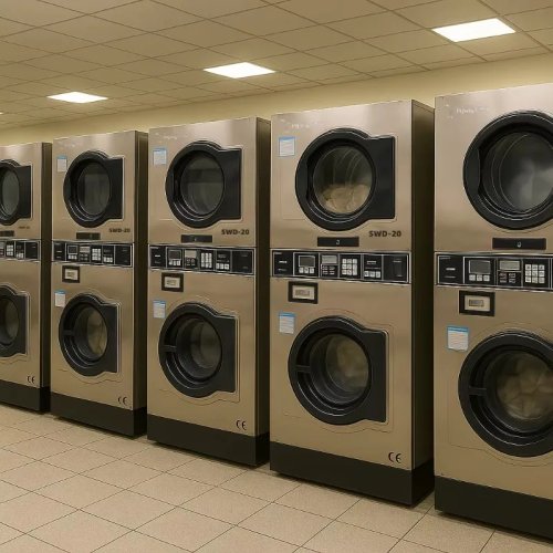 Machines à laver et sécheuses commerciales à pièces pour blanchisserie