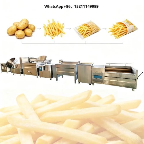 DY Semi-Automatic Frozen French Fries Processing Line 150-600kg/h with Multiple Heating Methods