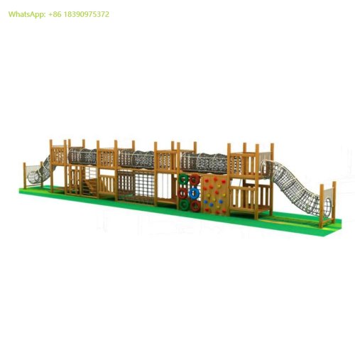 Colorful Multifunctional Wooden Slide and Climbing Frame for Kids, Customizable Outdoor Playset for Garden and Playground