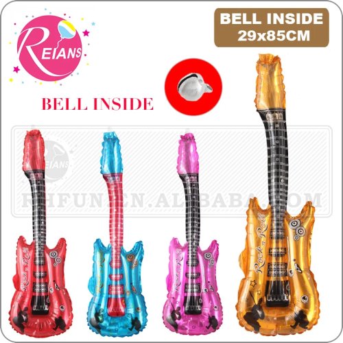 Balon Foil Gitar – Balon Pesta Alat Musik untuk Anak, Balon Helium/Udara Mainan Ulang Tahun