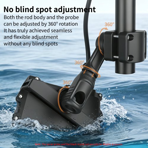 VINmounts Dudukan Transduser Perspektif 0° untuk Garmin LiveScope LVS34/LVS32/LVS62 & Lowrance ActiveTarget AT02, Tiang