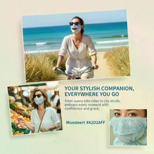 Anti-UV Sun Protection Face Mask, Breathable Neck Gaiter with Ear Cords, Dust-Proof Scarf for Summer