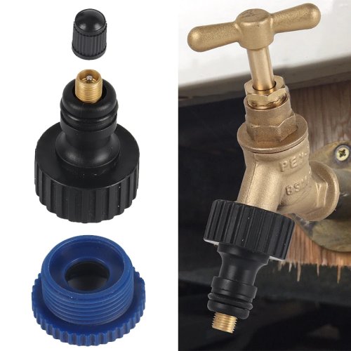 キャラバン＆ロッジ用冬期排水バルブキット - 3/4"＆1/2" プラスチックねじクイックカップリング蛇口アダプター対応、静的