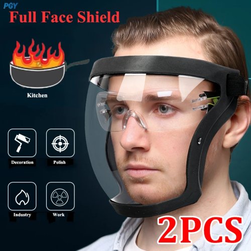 Splashproof Transparent Face Shield Protective Mask for Work