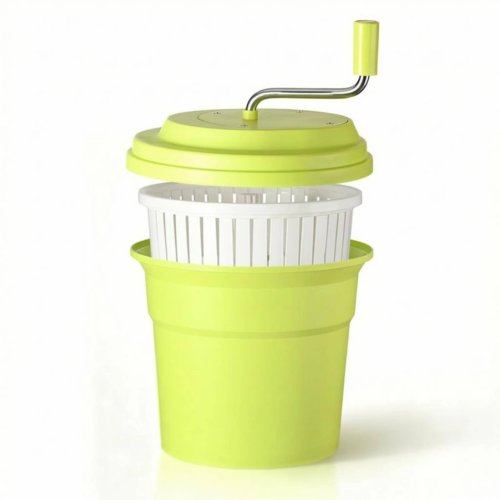 Rổ quay rau củ & salad thủ công 19 L có nắp, màu vàng chanh