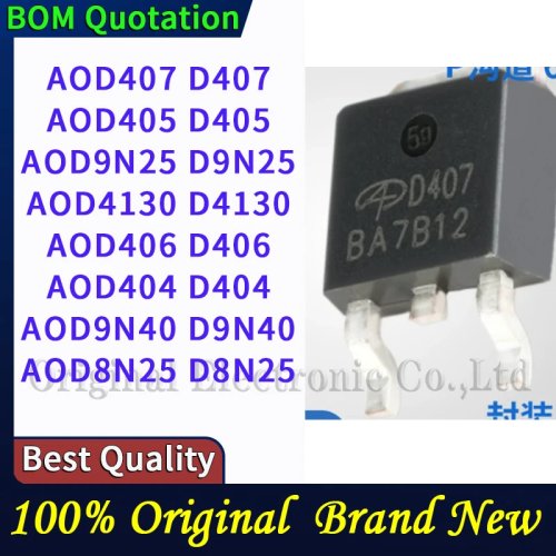 MOSFET Transistor Assortment Kit: AOD407 D407 AOD405 D405 AOD9N25 D9N25 AOD4130 D4130 AOD406 D406 AOD404 D404 AOD9N40 D9N40 AOD8N25 D8N25 with PC Shell