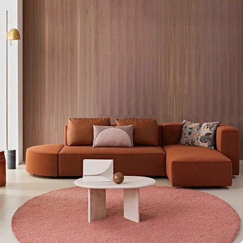 Canapé en tissu double face style zen – canapé combiné dos à dos, design moderne et durable pour grand salon