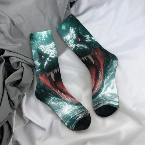 Funny Monster Anime Socks for Men, Harajuku Style Casual Comfortable Street Hip-Hop Socks, Party Gift