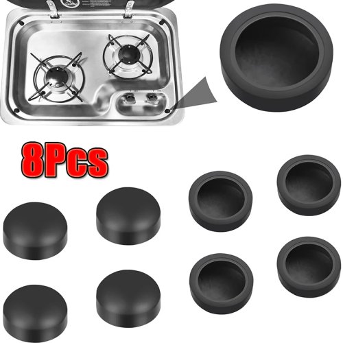 8Pcs Stove Holder Rubber Cover Caps for Dometic Smev Thetford Hobs, Push On Sink Hob, Durable Camper Caravan RV Accessories