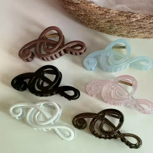 Kẹp tóc hình nốt nhạc - Kẹp cá mập tối giản dễ thương, cặp tóc, phụ kiện tóc thời trang, quà tặng