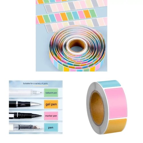 800 Pcs Removable Colorful Labels, Waterproof Adhesive Paper Stickers for Book Folders & Storage Containers