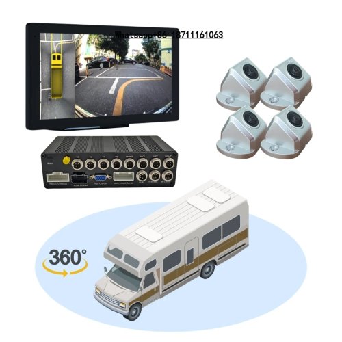 Système de Sécurité 3D 360° Écran Tactile 14,5 Pouces Détection d'Angle Mort AI MDVR Caméra de Recul pour Camion Bus Camping-Car