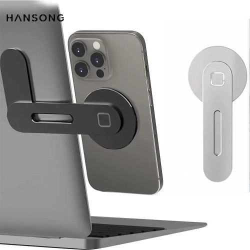 Foldable Magnetic Car Phone Mount, Adjustable Angle, Self-Adhesive Dashboard Holder