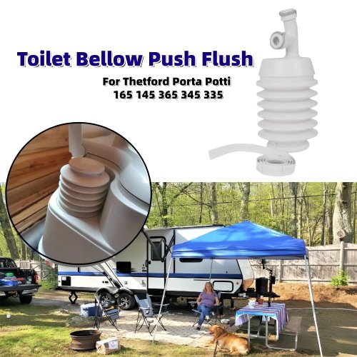 RV Toilet Bellows Push Flush Replacement for Thetford Porta Potti 165 145 365 345 335 Caravan Campervan Accessories