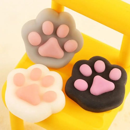 Mini Cat Paw Squeeze Toy – Silicone Fidget Sensory Stress Relief Toy for Kids & Adults, Gift