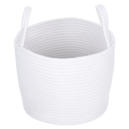Cotton Rope Laundry Basket with Handles – Large Capacity Lightweight Storage Basket for Clothes, Books & Blankets