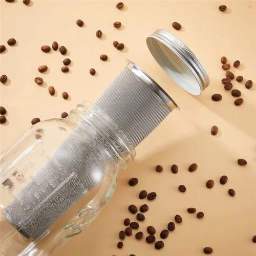 3-Piece Stainless Steel Mesh Coffee & Tea Filter for Mason Jars