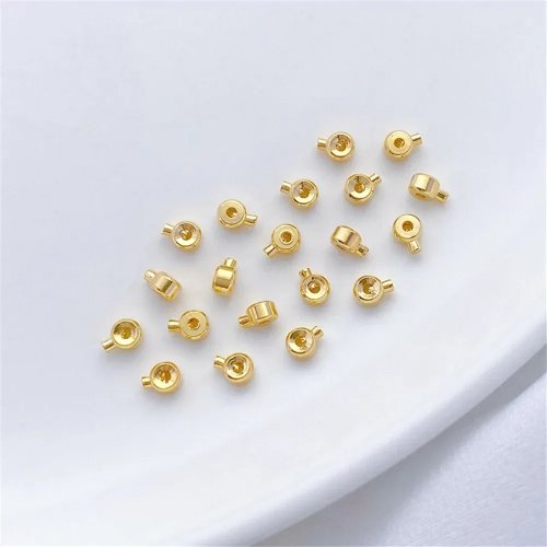 Fibbia di posizionamento stretta placcata oro 14K per bracciali e collane fai-da-te, chiusura a clip, accessorio gioiello K063