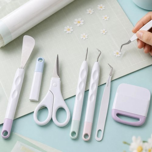 Set de herramientas para vinilo: raspador y pinzas para máquina de corte, calcomanías DIY, scrapbooking y tarjetas hechas a mano