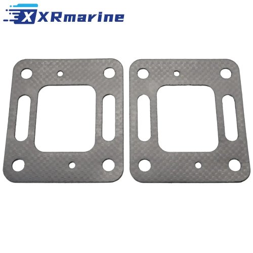 2PCS Exhaust Elbow Manifold Gasket for MerCruiser Stern Drive 1981-1997 GM V6 V8 863724 4.3L 5.0L 5.7L 7.4L