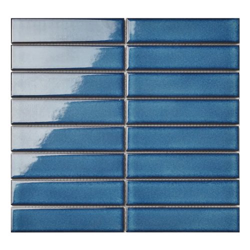 Long Ceramic Mosaic Tiles, Waterproof Wall Decor for Bathroom Kitchen Cafe Bar