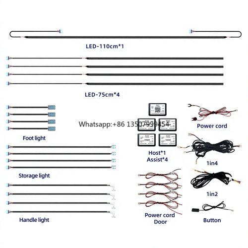 18-in-1 Car Ambient Light Kit - Acrylic RGB Symphony LED Interior Lights