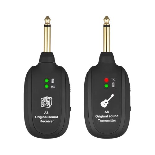 Miwayer A8 Wireless Guitar System - Built-in Rechargeable Transmitter & Receiver for Electric Guitar/Bass