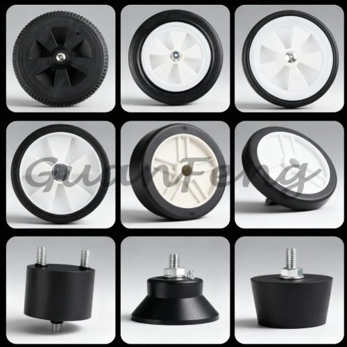 Small Air Compressor Accessories - Caster Wheels, Rubber Feet, and Shock Absorbing Pads