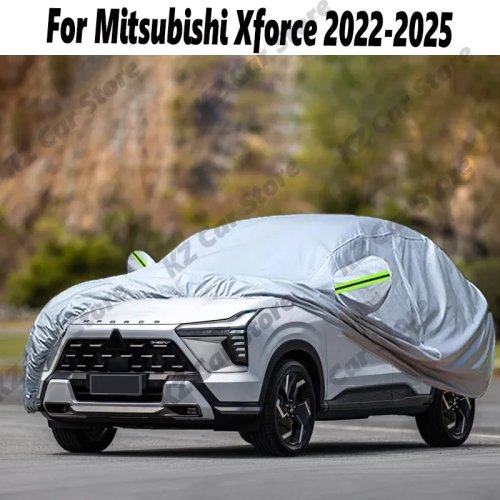 Zwarte waterdichte autohoes voor SUV all-weather bescherming buiten compatibel met Mitsubishi Xforce 2022-2025