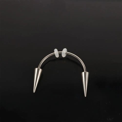 Fake Septum Ring Stainless Steel Gothic Lip Ring Piercing Jewelry